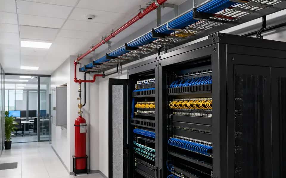 Structured network rack cabling for CIHP headquarters ELV infrastructure