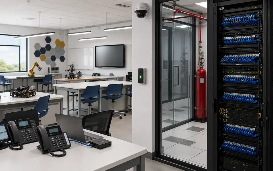 IP telephony and communication infrastructure for CIHP STEM Hub ELV installation