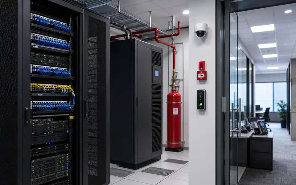 Server room cooling and ELV infrastructure for SEFLAM SGL Engineering office