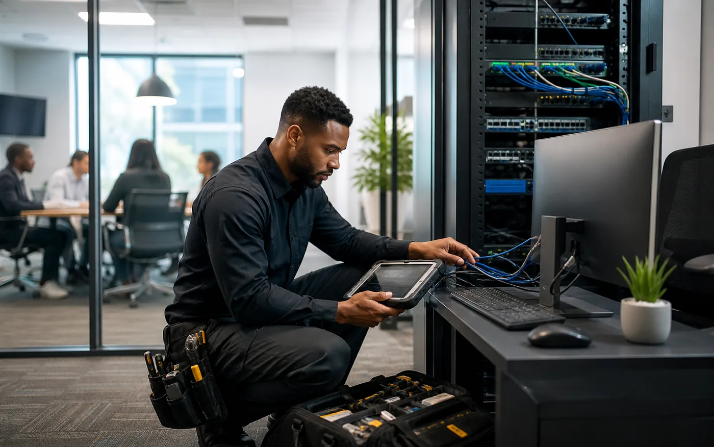 Auxano engineer supporting network infrastructure