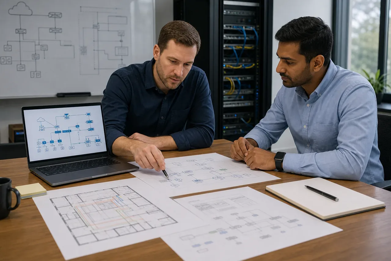 Structured IP address planning and network addressing review on a workstation