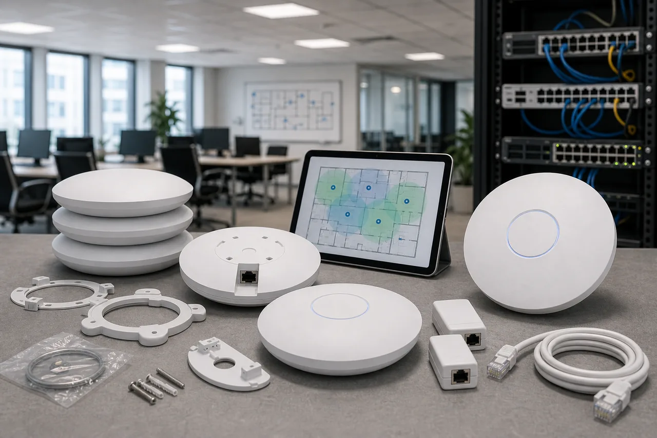 Wireless access points prepared for managed business WiFi deployment