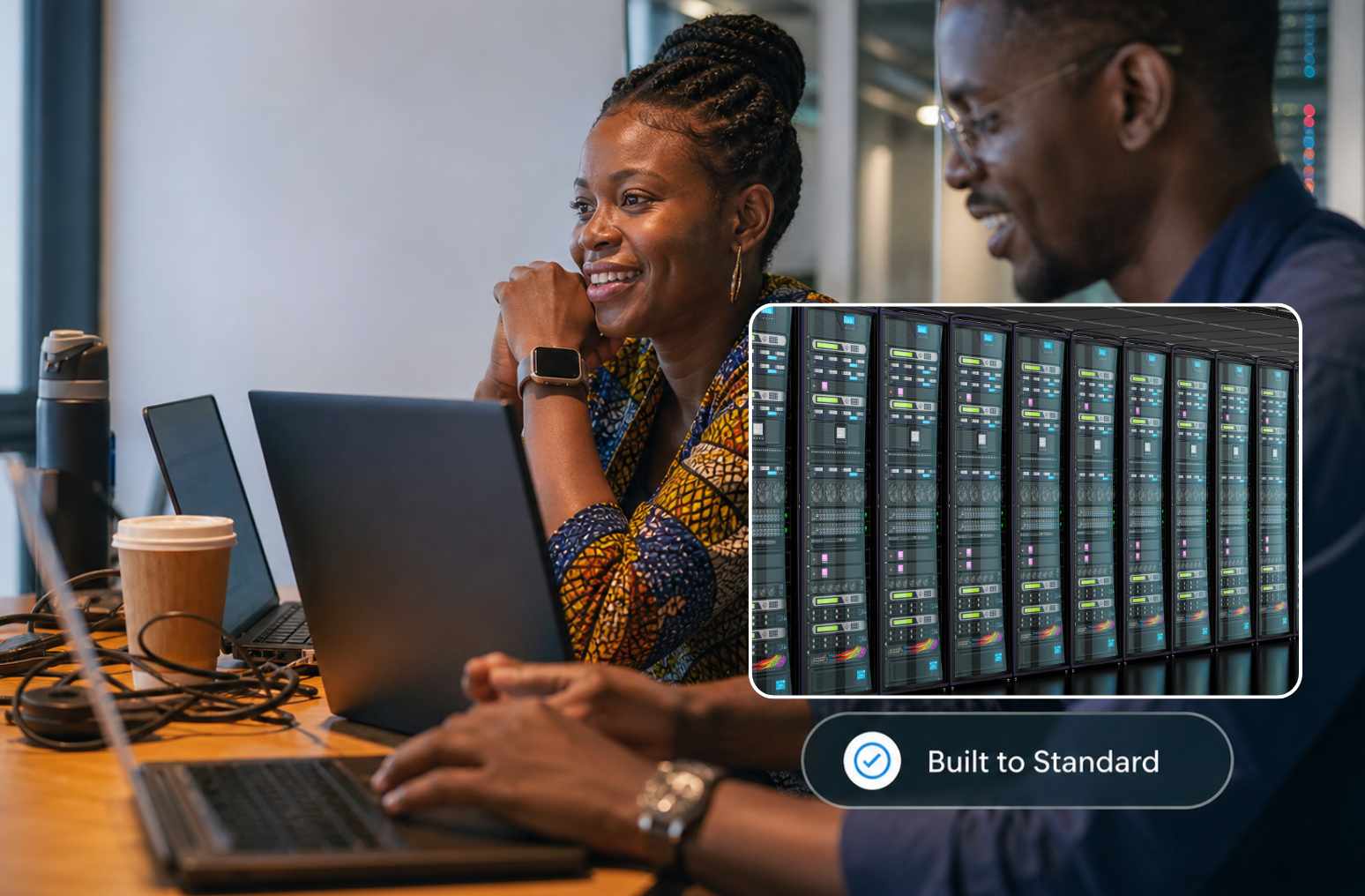 IT infrastructure service team in a secured business environment